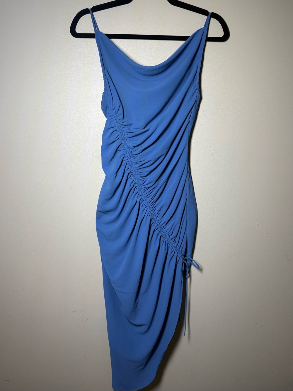 Abercrombie & Fitch Asymmetrical Cinched Cowl Neck Midi Dress Size XS
